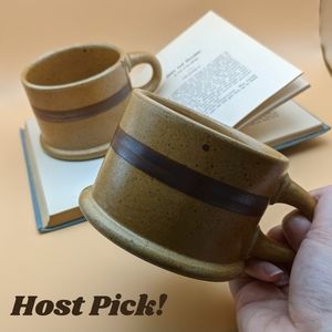 🍁Fall HP!🍁VTG Japanese Dansk Stoneware Mugs (Pair) Designed by Niels Refsgaard